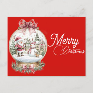 Festive Christmas with Santa Postcard