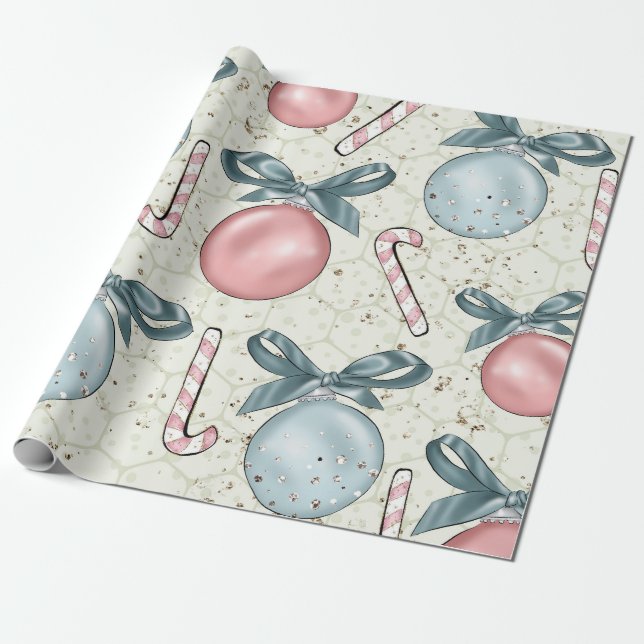 Festive Christmas Wrapping Paper (Unrolled)