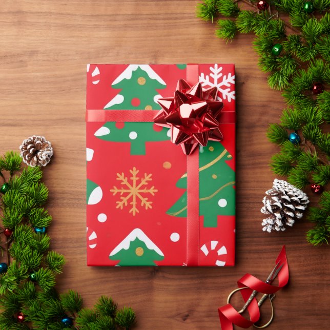 Festive Christmas Wrapping Paper (Holiday Gift)