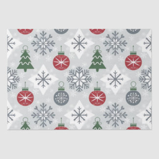Festive Christmas Wrapping Paper with Snowflakes