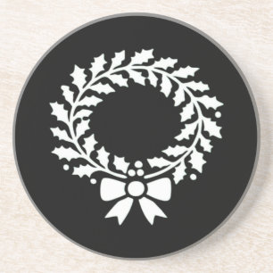 Festive Christmas wreath Classic Coaster