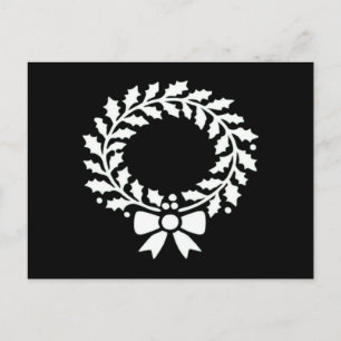 Festive Christmas wreath Classic Holiday Postcard