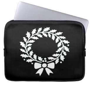 Festive Christmas wreath Classic Laptop Sleeve