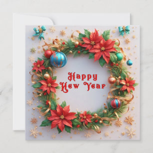 Festive Christmas Wreath Invitation