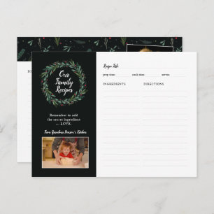 Festive Christmas Wreath Leaves Berries Postcard