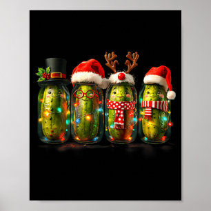 Festive Ckle Jar Meme Christmas Lights Santa Hat X Poster