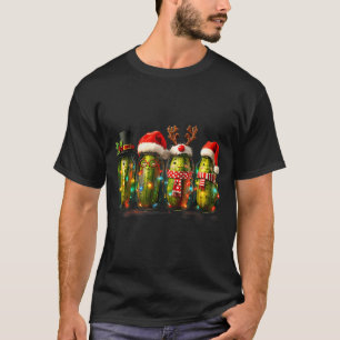 Festive Ckle Jar Meme Christmas Lights Santa Hat X T-Shirt
