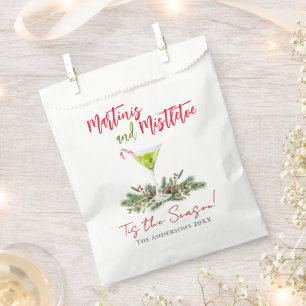 Festive Cocktails Martinis and Mistletoe Party  Favour Bag