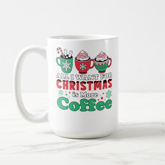 Festive Coffee Cups With Christmas Sayings (Left)