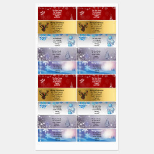 Festive Collection of Christmas Return Address Lab