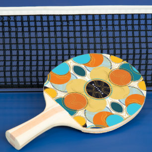 Festive Colourful Abstract Pattern Personalise Nam Ping Pong Paddle