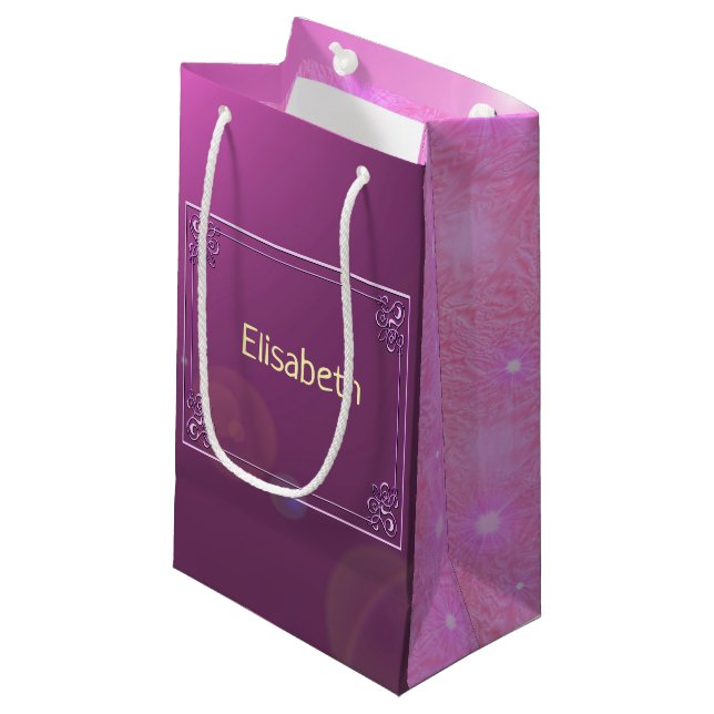 festive, colourful, cheerful pattern small gift ba bag (Front Angled)