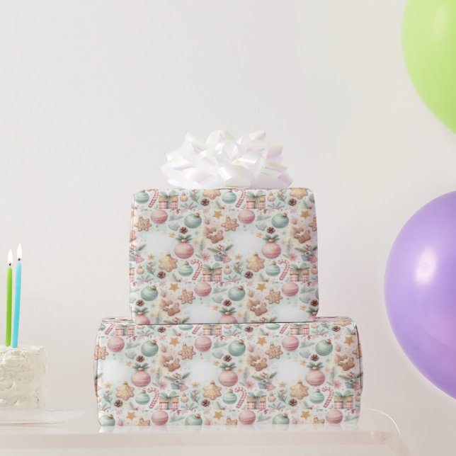 Festive colourful Christmas wrapping paper (Party Gifts)