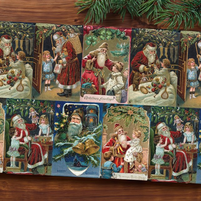 Festive Colourful Ornate Victorian Christmas Cards Tissue Paper (Creator Uploaded)