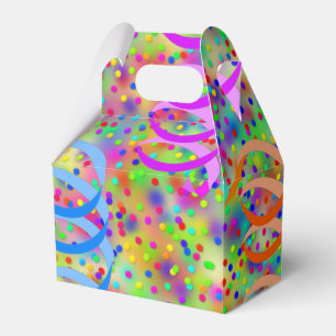 Festive Colourful Party Streamers Favour Box