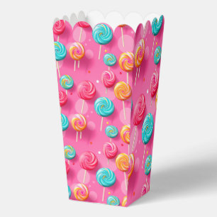 Festive & Colourful Pink and Blue Lollipops Favour Box