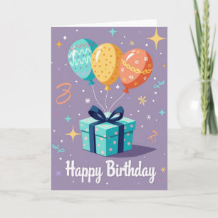 Festive Colours Birthday Card