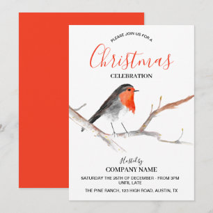 Festive Company Office Corporate Christmas Party Invitation