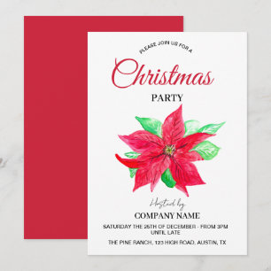 Festive Company Office Corporate Christmas Party Invitation
