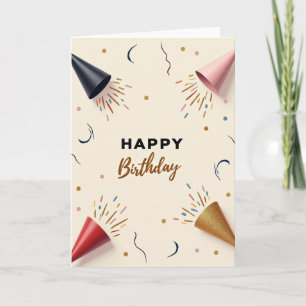 Festive Cones Birthday Card