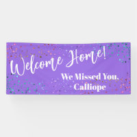 Festive Confetti Light Purple Welcome Home