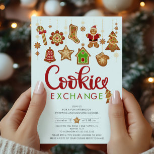 Festive Cookie Exchange Christmas Invitation