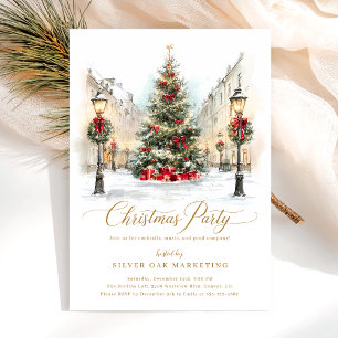 Festive Corporate Christmas Party Invitation