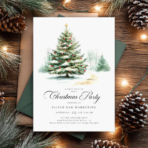 Festive Corporate Christmas Party Invitation