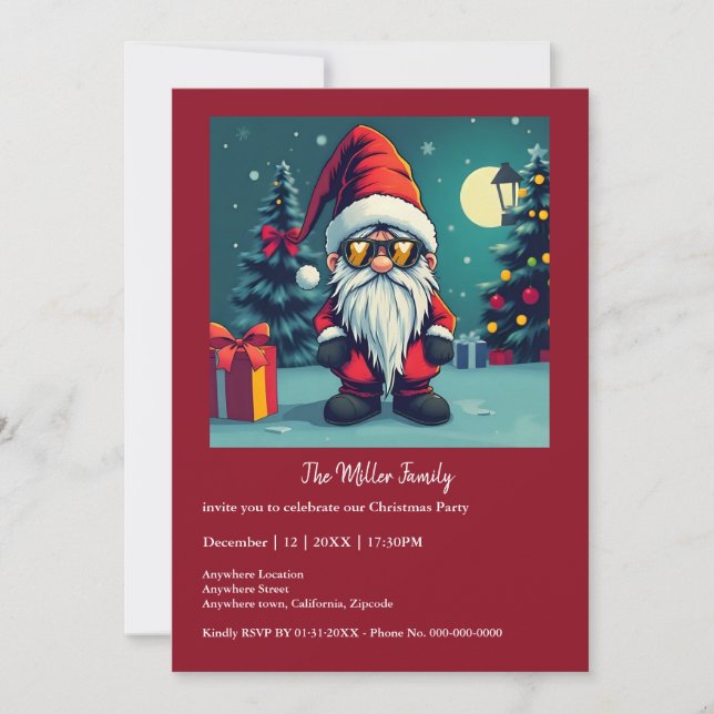 Festive cosy christmas gnome in Disguise  (Front)