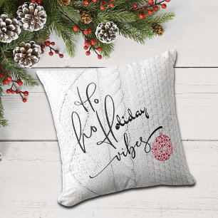 Festive Cosy Cream Sweater Texture Holiday Vibes Cushion