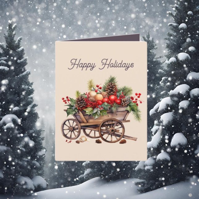 Festive Country farm Christmas  Holiday Card (Creator Uploaded)