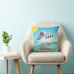 Festive Cruise Ship Cushion