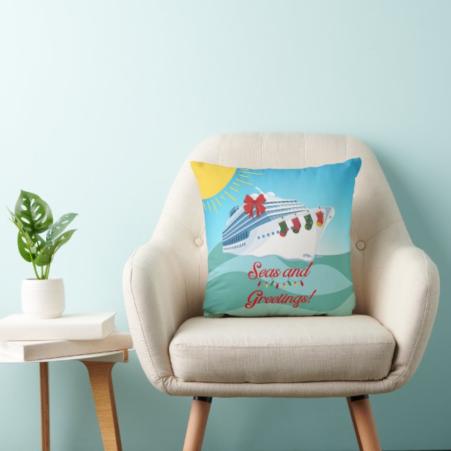 Festive Cruise Ship Cushion (Chair)
