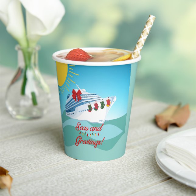 Festive Cruise Ship Paper Cups (Insitu)