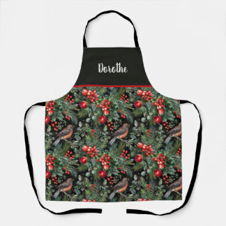 Festive Custom Vintage Christmas Pattern Apron