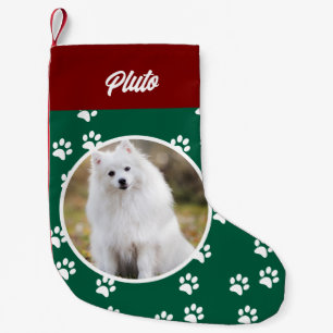 Festive Cute Dog Pet Photo Small Christmas Stocking