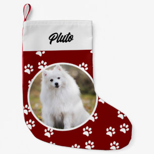 Festive Cute Dog Pet Photo Small Christmas Stocking