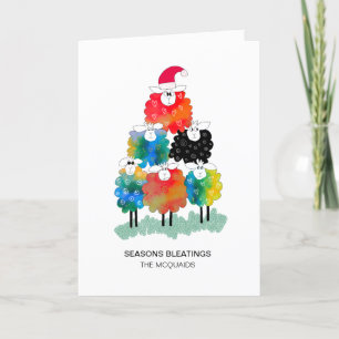 Festive Cute Holiday Sheep Seasons Bleatings