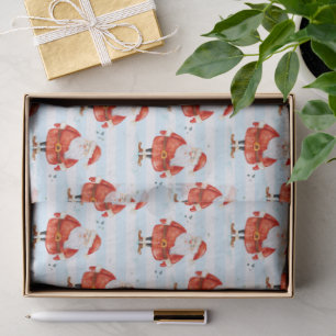 Festive Cute Santa Claus Tissue Paper