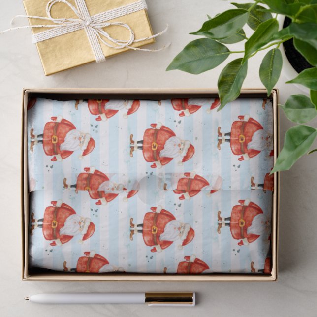 Festive Cute Santa Claus Tissue Paper (Gift)