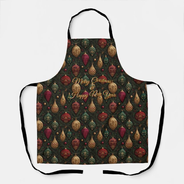 Festive Damask  Apron (Front)