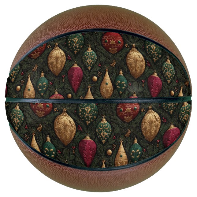 Festive Damask  Basketball (Front)