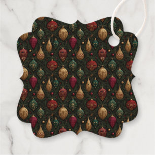 Festive Damask  Favour Tags