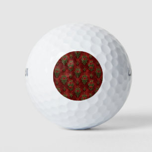 Festive Damask Golf Balls