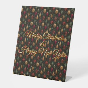 Festive Damask Pedestal Sign