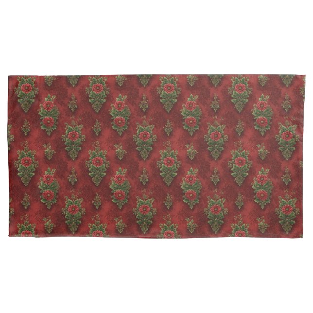 Festive Damask  Pillowcase (Front)
