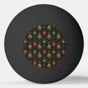 Festive Damask Ping Pong Ball