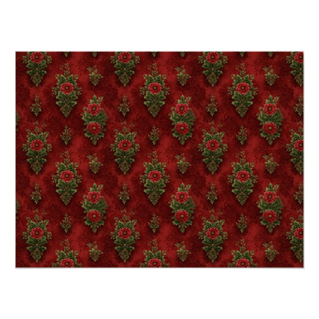 Festive Damask  Poster (Front)