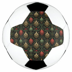 Festive Damask Soccer Ball