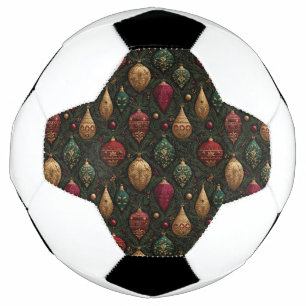 Festive Damask Soccer Ball